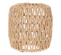 Giilayky Simulated Rattan Lamp Cover Handmade Woven Chandelier Vintage Lampshade Home Decor Hanging Pendant Bedroom (18 * 20)