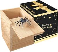 GIIOASA Spider Prank Big Box，Wooden Surprise Box，Spider Money Surprise in a Box,Handmade Fun Practical Surprise Joke Boxes,Prank Stuff