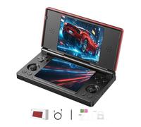 GiipGoop RG DS Handheld Game Consoles RG DS Retro Gaming Console Dual-screen Video Game Console 3+32GB Android 14 Portable Pocket Arcade 40000mAh Battery WiFi Bluetooth HD Output Black