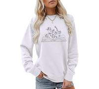 GIIWAKI Oversized Crewneck Crewneck Sweatshirts Fleece Pullover Women Teacher Sweatshirt Teacher Shirts For Women Good Gifts For Book Lovers Long Shirts To Wear With Leggings Comfy Sweaters For