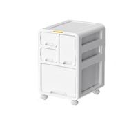 GIIYOEW Mobile File Cabinet under Desk Drawer Assembled Plastic Storage Drawers on Wheels,3rd floor,Basic