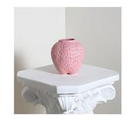 GIIYOEW Strawberry Vase Small Ceramic Vase Decorative Living Room Kitchen Garden Office Vase,Pink,M