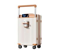 GIIYOEW Suitcase Medium Carry on Hand Cabin Luggage Hard Shell Lightweight Suitcase Large 28 Inch with Cup Holder 4 Spinner Wheels,4,24in