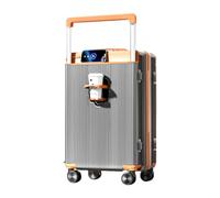 GIIYOEW Suitcase Medium Carry on Hand Cabin Luggage Hard Shell Lightweight Suitcase Large 28 Inch with Cup Holder 4 Spinner Wheels,2,26in