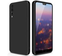GiiYoon Case Compatible with Huawei P20 Pro, Silky-Soft Touch Full-Body Protective Phone Silicone Case, Shockproof Cover with Microfiber Lining, Black