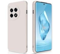 GiiYoon Case Compatible with Oneplus 12R, Silky-Soft Touch Full-Body Protective Phone Silicone Case, Shockproof Cover with Microfiber Lining, White