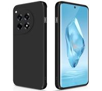 GiiYoon Case Compatible with Oneplus 12R, Silky-Soft Touch Full-Body Protective Phone Silicone Case, Shockproof Cover with Microfiber Lining, Black
