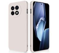 GiiYoon Case Compatible with Oneplus 13R, Silky-Soft Touch Full-Body Protective Phone Silicone Case, Shockproof Cover with Microfiber Lining, off white