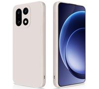 GiiYoon Case Compatible with OnePlus 15, Silky-Soft Touch Full-Body Protective Phone Silicone Case, Shockproof Cover with Microfiber Lining, off white