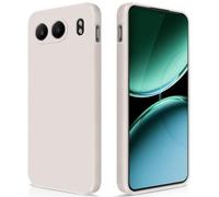 GiiYoon Case Compatible with OnePlus Nord 4, Silky-Soft Touch Full-Body Protective Phone Silicone Case, Shockproof Cover with Microfiber Lining, off white