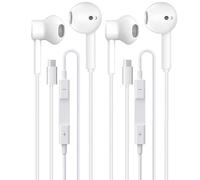 GIJIVCOZ 2 Pack Headphones USB C Wired for iPhone 17/17 Pro Max/17 Pro/16/15,Earphones in Ear HiFi Stereo Type C Earbuds Built-in Microphone & Volume Control for Galaxy S25 S24 S23