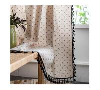 GIJMZY 1 Panel Red Checkered Curtains Patchwork Sheer Lace Crochet For Bedroom Living Room Window Kitchen Curtain Home Decorations(A small Flower,COLOR2_W150CMXH160CM)