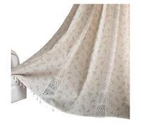 GIJMZY 1 Panel Red Checkered Curtains Patchwork Sheer Lace Crochet For Bedroom Living Room Window Kitchen Curtain Home Decorations(Crochet Floral,COLOR2_W150CMXH260CM)