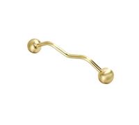 GIJMZY 2pc Gold Silver Wardrobe Door Pull Modern Copper Drawer Knobs Single Hole Solid Zinc Alloy Cabinet Handle Kitchen Furniture Hardware(Gold Brushed-128mm)