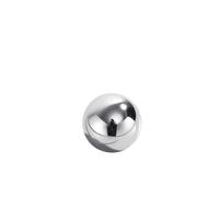 GIJMZY 2pc Gold Silver Wardrobe Door Pull Modern Copper Drawer Knobs Single Hole Solid Zinc Alloy Cabinet Handle Kitchen Furniture Hardware(Bright Silver-Single)