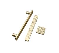 GIJMZY 2pc Wardrobe Door Handle Gold Creative Hammer Pattern Cabinet Drawer(Hole spacing-192mm)