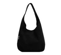 GIJMZY Canvas Bag Canvas Shoulder Women's Tote Bag Corduroy Simple Casual Large Capacity Designer Handbags For Women Travel Solid Shopper Bag(Black)