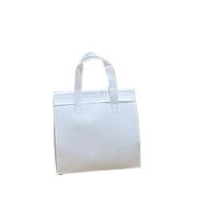 GIJMZY Food Delivery Bag 10pcs Non-Woven Insulation Bags Tote Portable Fabric for Food Cake Drinks Package Keep Warm Cold Delivery Reusable Pouch(White1,30x30x20cm)