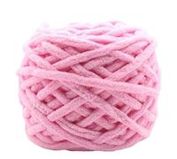GIJMZY Jumbo Yarn 500G Chenille Yarn Polyester Vegan Chunky Jumbo Knitting Materials For Knitting Scarves Blankets(23 purple pink)