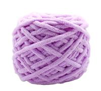 GIJMZY Jumbo Yarn 500G Chenille Yarn Polyester Vegan Chunky Jumbo Knitting Materials For Knitting Scarves Blankets(13 light purple)