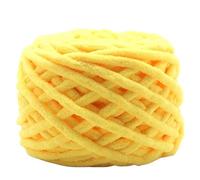 GIJMZY Jumbo Yarn 500G Chenille Yarn Polyester Vegan Chunky Jumbo Knitting Materials For Knitting Scarves Blankets(04 chicken yellow)