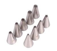 GIJMZY Piping Nozzles Set 9pcs Small Open Star Tips Stainless Steel Icing Piping Nozzles Cake Decorating Pastry Tip Sets Cupcake Tools Bakeware