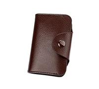 GIJMZY Real Leather Credit Card Holder Men Wallet Small Pouch Money Bag Big Capacity Cardholder Case Genuine Wallets Pochette(Coffee)
