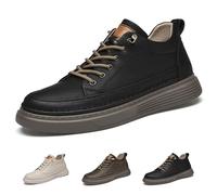 GiJQFCb 2.36 Inch Higher Height Casual Sneakers for Men, Invisible Height-Increased Height-Lifting Shoes Leather Dress Shoes for Business, Black-3.14inchs(8cm), 24.0 cm