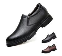 GiJQFCb Men's Formal Dress Shoes with Invisible Height Increasing Height - Leather Business Oxfords with Anti-Slip Height Height 2.36", Black, 6 cm, 28.5 cm