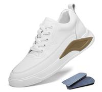 GiJQFCb Men's Invisible Height Increasing Elevator Shoes 2.36 Inches Driving Casual Sneakers Breathable Lace up Sports Shoes Walking Shoes for Business Wedding Office, 2.36inchs(6cm), 6.5 US
