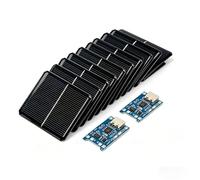 Gikfun 10pcs 56x56mm Mini Solar Panel 5V 80mA Monocrystalline Silicon with 2pc TP4056 Type-c USB Module for DIY Solar Projects, Camping, Electronics, Blackout Emergency EK8493