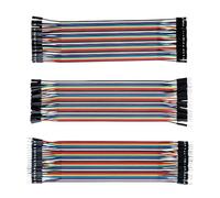 Gikfun 120pcs 40Pin Multicolored Wires 20cm Breadboard Jumper Ribbon Cable for Arduino for Dupont DIY Kit EK8403