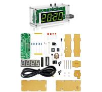Gikfun 4-Digit DIY Digital Clock Kit with Temperature Display, Electronics Soldering Practice Project for School Learning and Teaching, Alarm Clock with Adjustable Brightness for Home Office EK2179