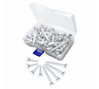 Gikfun Golf Tees Unbreakable Plastic Golf Tees Pack of 60 Golfing Tees Size 1-1/2 inch and 2-3/4 inch,Golf Tees Bulk Reduce Side Spin and Friction GF1001 (White)