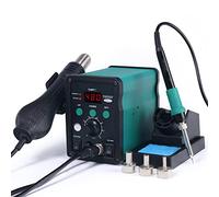 GIKHFSA SMD Soldering Station Double Digital Display Cool Hot Air Gun Soldering Iron 2 in 1 Rework Station,110V