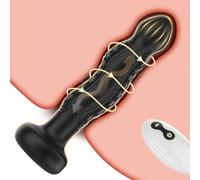 Gikk Anal Vibrator Prostate Massager, Anal Trainer, 10 Vibration Modes and 10 Undulation Modes, with Remote Control, Anal Butt Plug, Anal Sex Toys, Unisex, Suitable for Couples