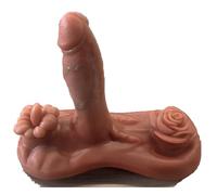 Gikk Thrusting Dildo Vibrator Riding Vibrator with Heating Function, 3 Thrusting x 9 Vibration, can simultaneously Stimulate The Clitoris, Vagina, and Anus, Suitable for Both Men and Women