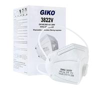 GIKO FFP2 Masks with Breathing Valve Pack of 20 Dust Masks Valved FFP2 Respirator Mask 5-Layer Protective Face Masks, White