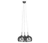 gikona triple ball design shade pendant light in chrome