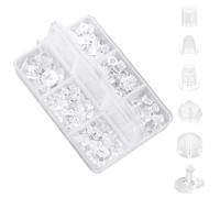 GIKPAX 550Pcs Silicone Earring Backs, Clear Earrings Back with Plastic Box Soft Earring Safety Backs for Heavy Earrings Studs Hooks Women Girls (6 Styles)