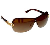 GIL-DESIGN Large Sunglasses Women's Glasses Monoglass Elegant Style Women M 43, Brown Gold Leopard, 52 x 120 x 18 mm