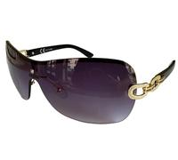 Gil-Design Large Sunglasses Women's Glasses Monoglass Elegant Style Women M 43, Purple Gold Black