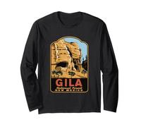 Gila National Forest New Mexico Retro Long Sleeve T-Shirt