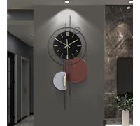 Gilacco Large Wall Clocks for Living Room, Silent Non-Ticking Quartz Battery Operated, Metal Modern Decorative Wall Clock for Kitchen Bathroom Bedroom Home Wall Decor, 33x70CM