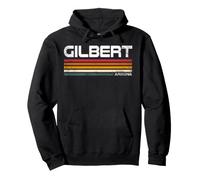 Gilbert Arizona Retro Stripes Vintage City Design Pullover Hoodie