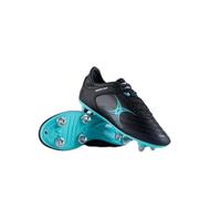 Gilbert BootX15 Lo6S Kids Rugby Boots Black/Aq 3.5