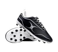 Gilbert Cage Torq MSX Firm Ground Rugby Boot - Black/White, Black/White, 11 UK