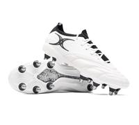 Gilbert Icon Players 2.0 8 Stud Soft Ground Rugby Boots - White UK 7.5