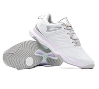 Gilbert Junior Netball Impact Court Trainers Shoes - White Silver (UK Footwear Size System, Big Kid, Women, Numeric, Medium, 4.5)