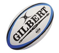 Gilbert Men's Omega Match Rugby Ball - Blue/Black, Size 4